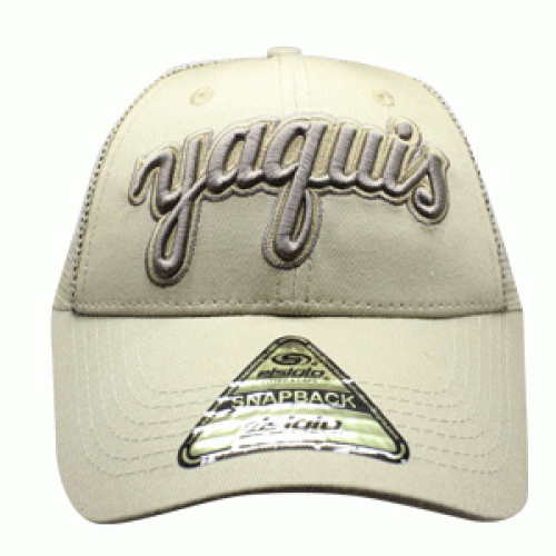 Gorra Yaquis Snapback velcro malla beige puro yaquis 18-19